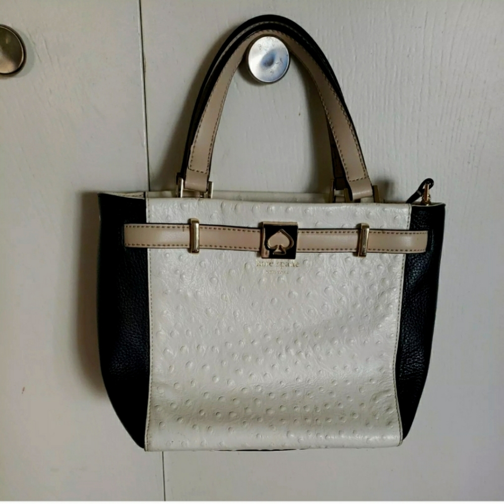Kate Spade Black and Cream Shoulder Bag